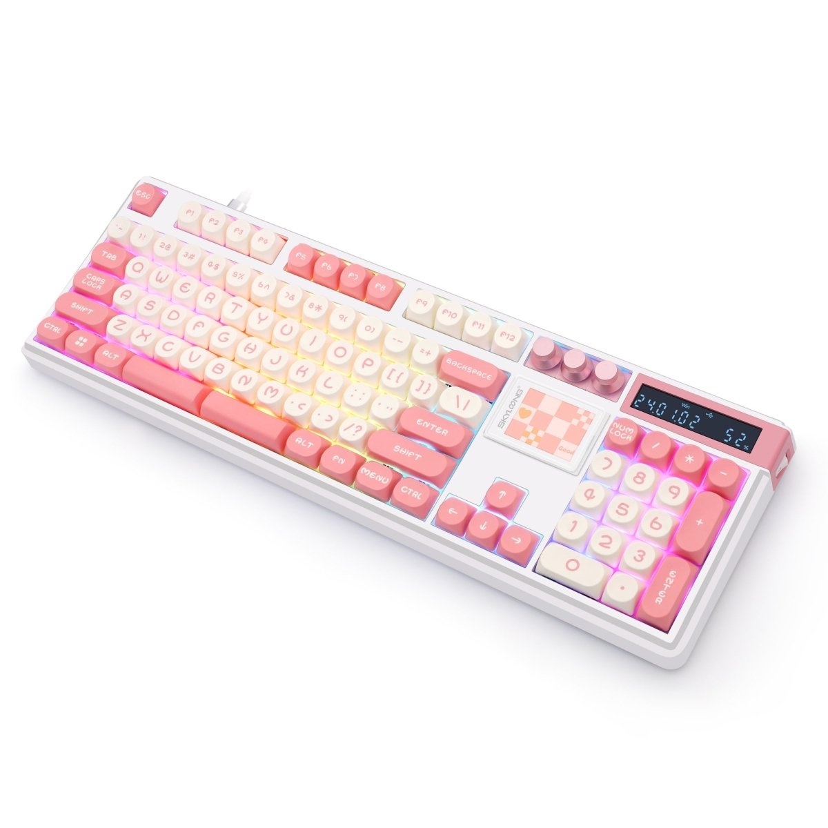 Pro Wireless Mechanical Keyboard Hot - Swappable Side - Engraved - Keys Caps