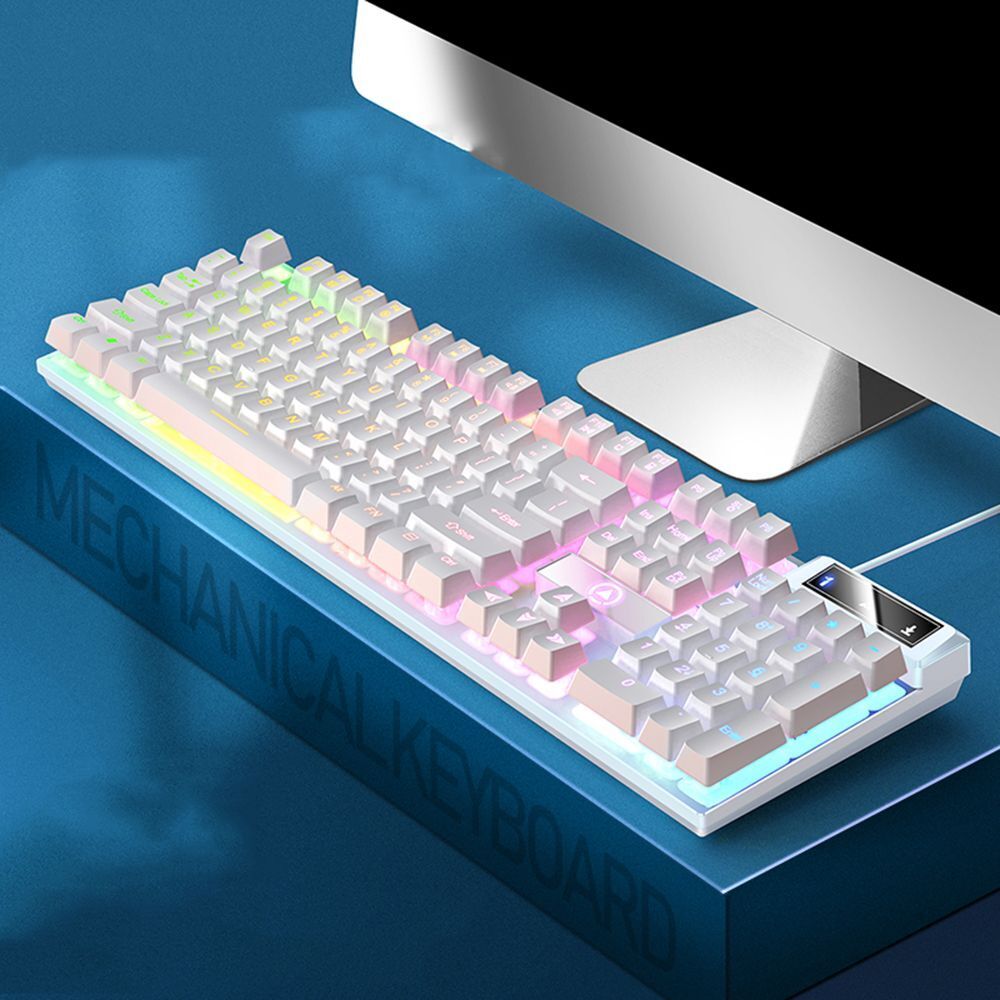 Backlit RGB Mechanical Keyboard Wired for Gaming