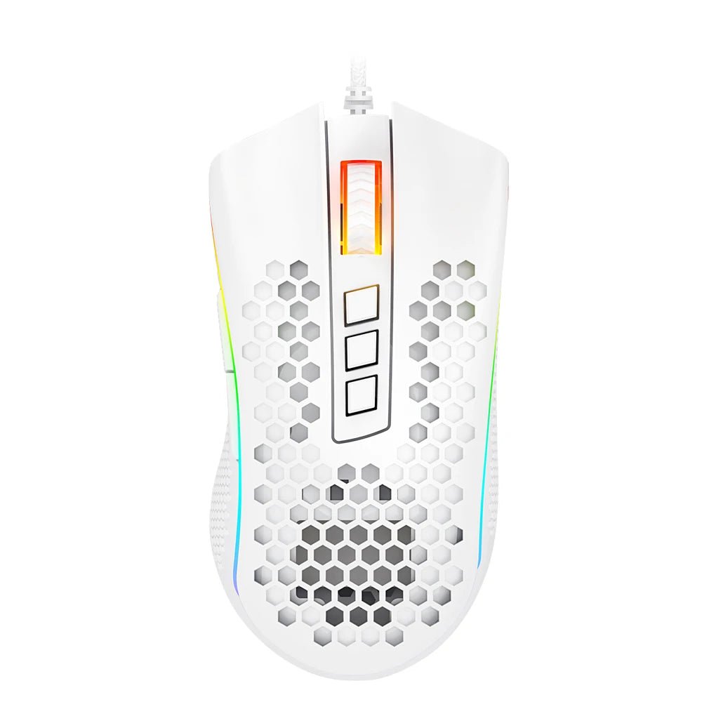 Storm USB Wired RGB Gaming Ultralight Honeycomb Mouse 12400 DPI - Keys Caps