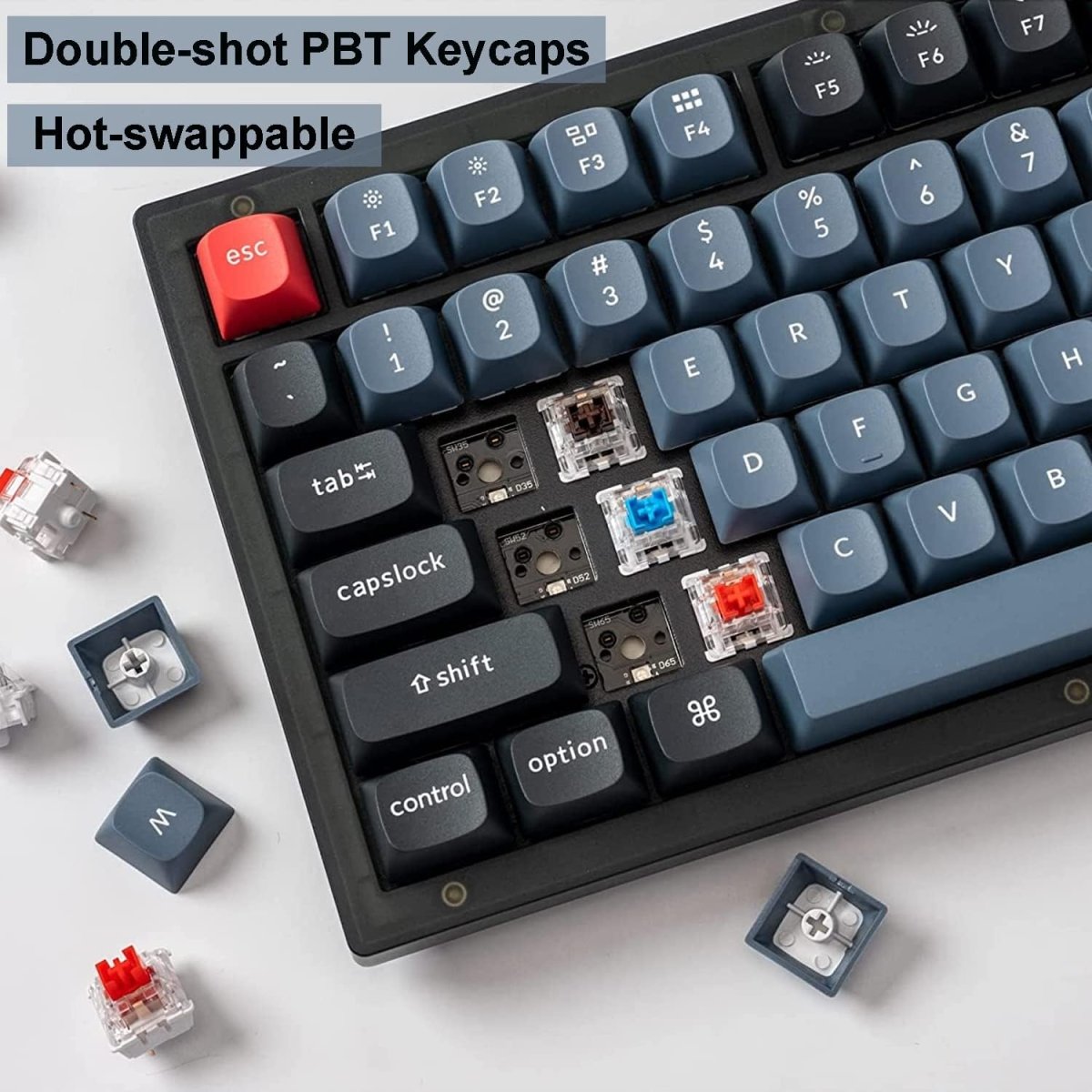TKL 80% Layout Custom Wired Mechanical Keyboard - Keys Caps