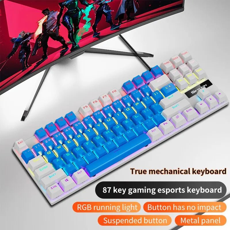 Wired Gaming Mechanical Colorful RGB Keyboard - Keys Caps