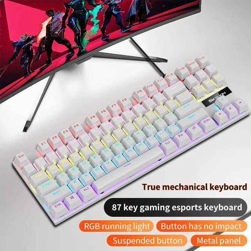 Wired Gaming Mechanical Colorful RGB Keyboard - Keys Caps