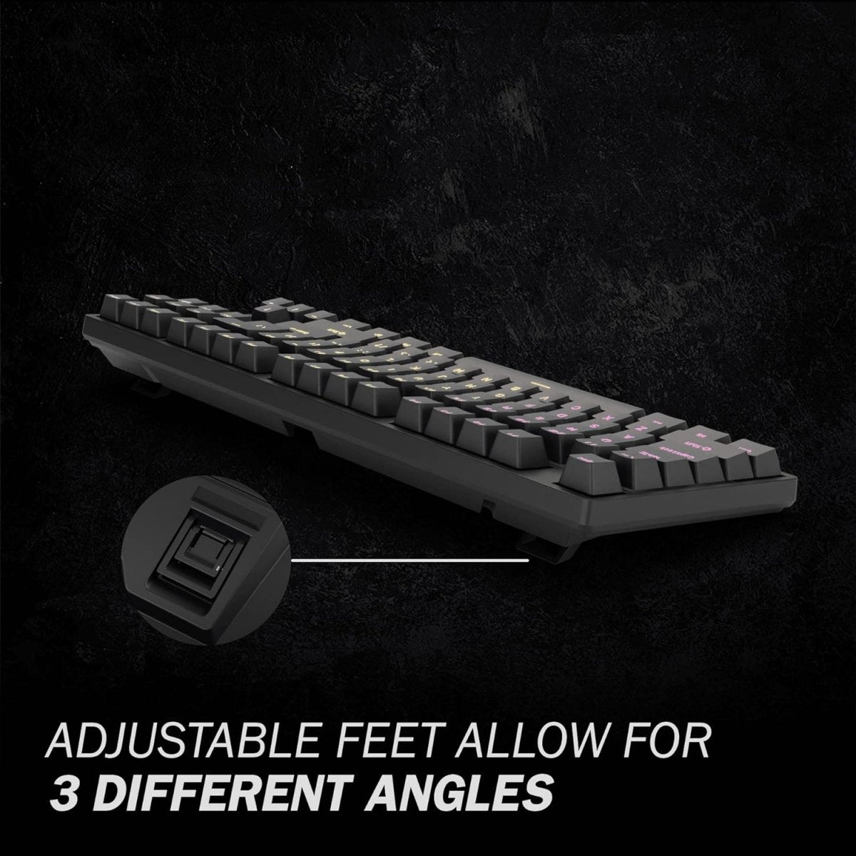 Wired Mechanical Gaming Keyboard - 87 Key - Double Shot PBT - Keys Caps