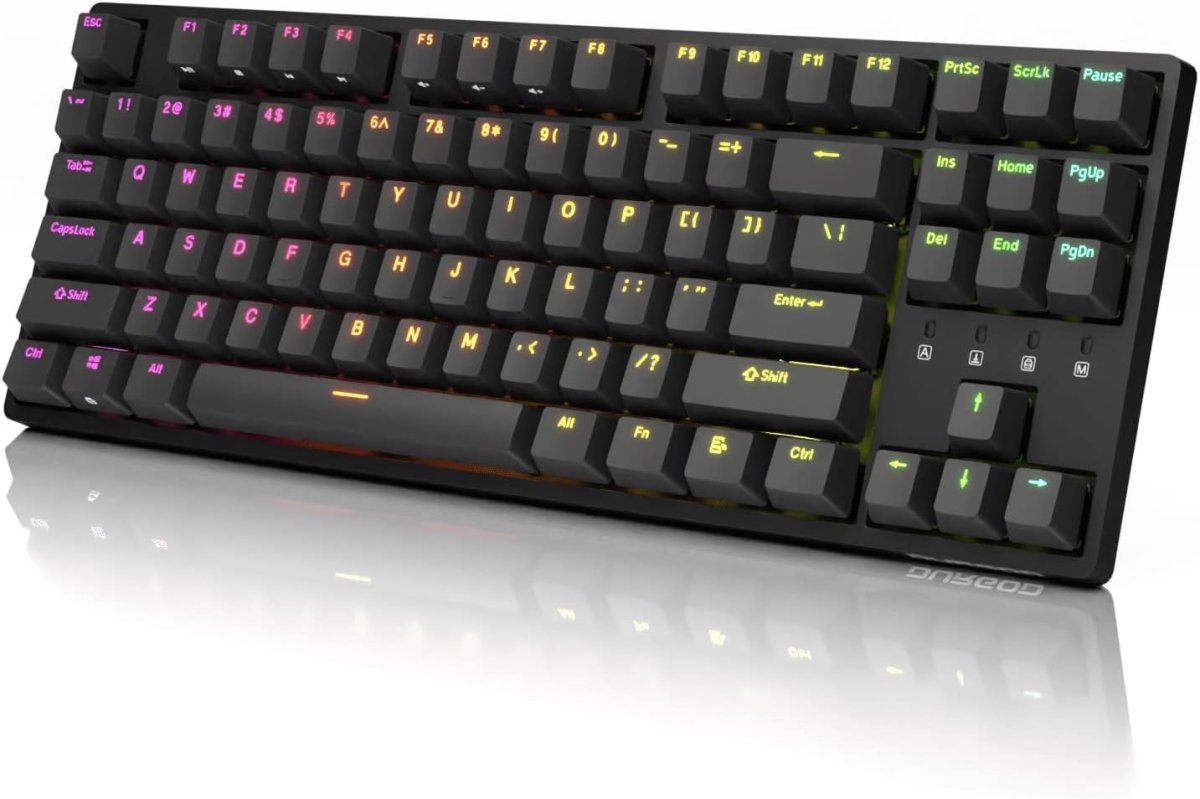 Wired Mechanical Gaming Keyboard - 87 Key - Double Shot PBT - Keys Caps
