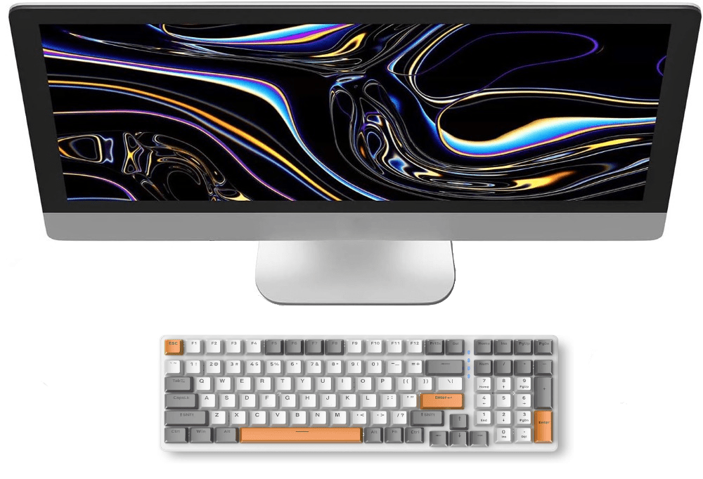 Wireless Full - sized Mechanical Gaming Keyboard - Keys Caps