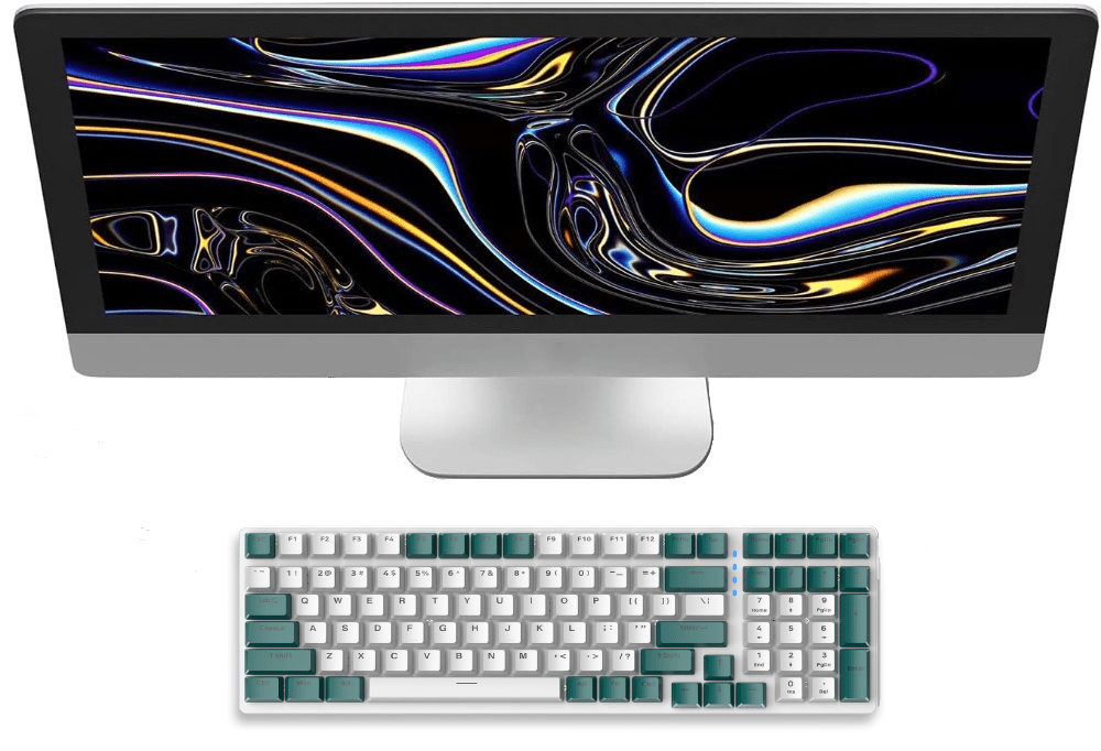 Wireless Full - sized Mechanical Gaming Keyboard - Keys Caps