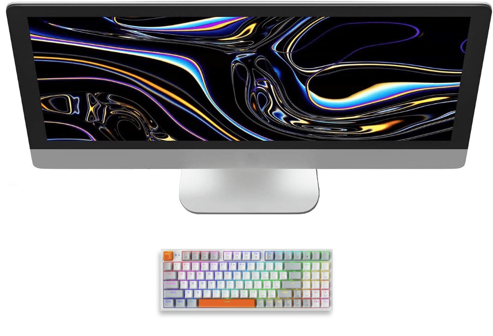 Wireless Gaming Mechanical Keyboard Hot Swap Tri - mode RGB Backlit - Keys Caps