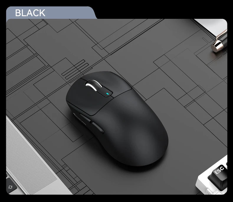 Wireless Gaming Mouse Tri - Mode Bluetooth Lightweight - Keys Caps