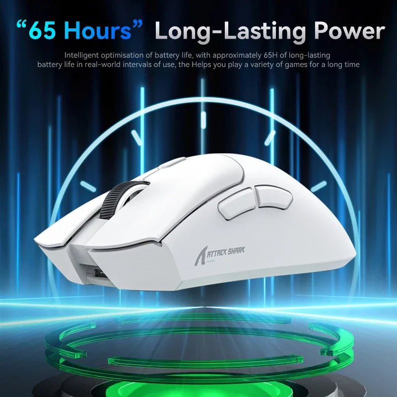 Wireless Gaming Mouse Tri - mode Macro - Keys Caps