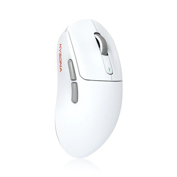 Wireless Gaming Mouse Ultralight Optical Esports 55g, White - Keys Caps