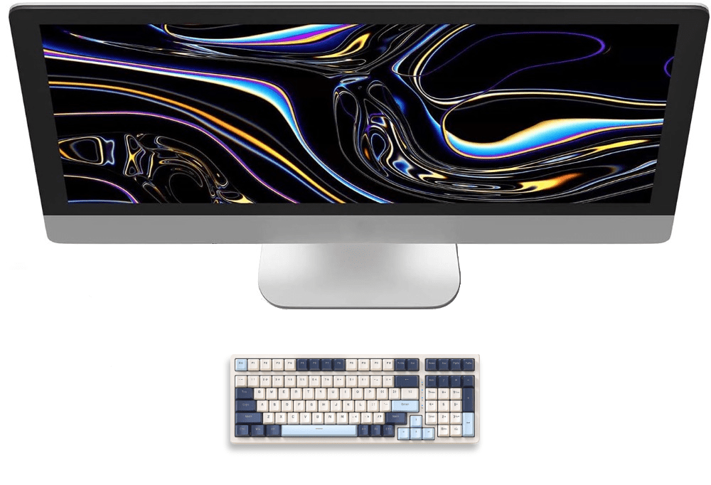 Wireless Mechancial Gaming Keyboard Hot - Swapped with Rainbow Backlit - Keys Caps