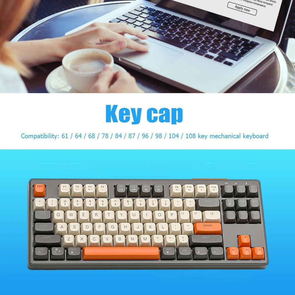 Wireless Mechanical Keyboard 2.4G Bluetooth Hot - Swappable RGB Backlit - Keys Caps