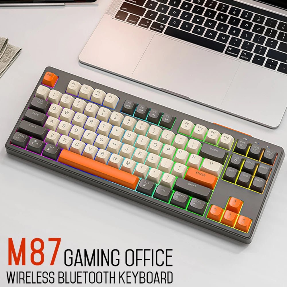 Wireless Mechanical Keyboard 2.4G Bluetooth Hot - Swappable RGB Backlit - Keys Caps