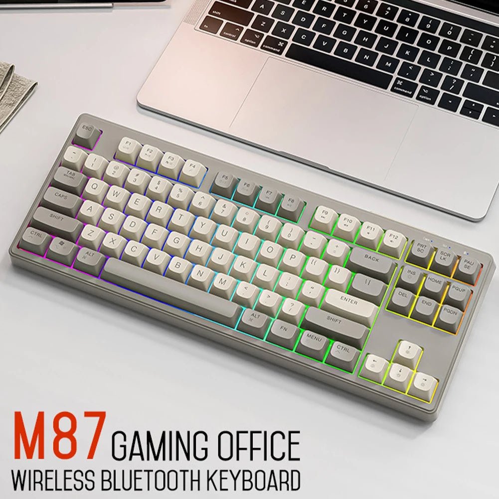 Wireless Mechanical Keyboard 2.4G Bluetooth Hot - Swappable RGB Backlit - Keys Caps