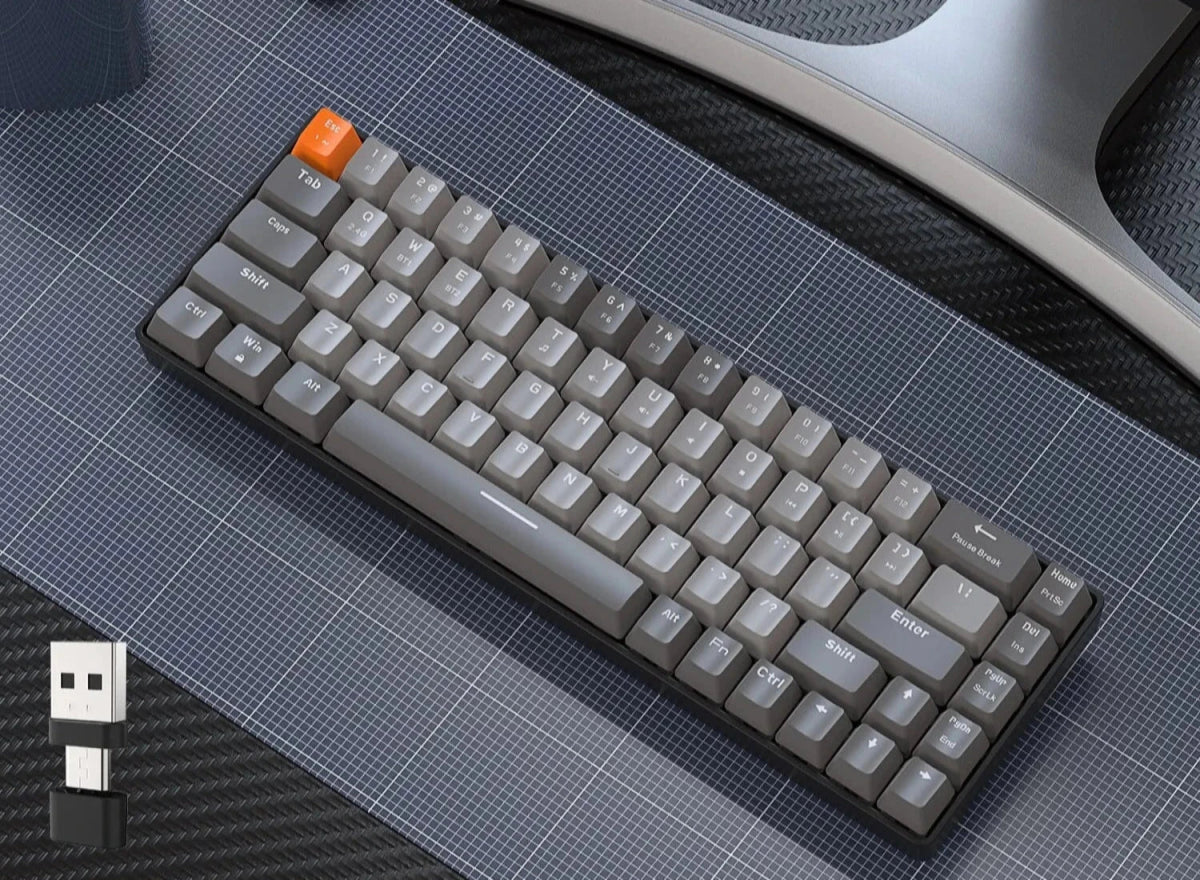 Wireless Mechanical Keyboard Bluetooth Dual Mode Hot - Swappable Mini - Keys Caps