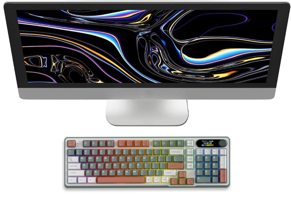 Wireless Mechanical Keyboard BT/2.4G/USB - C Hot Swappable - Keys Caps