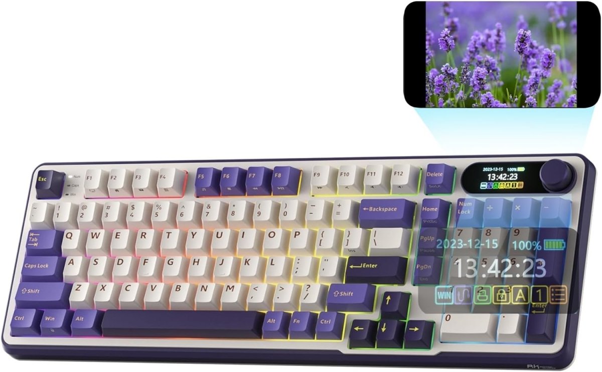 Wireless Mechanical Keyboard BT/2.4G/USB - C Hot Swappable - Keys Caps