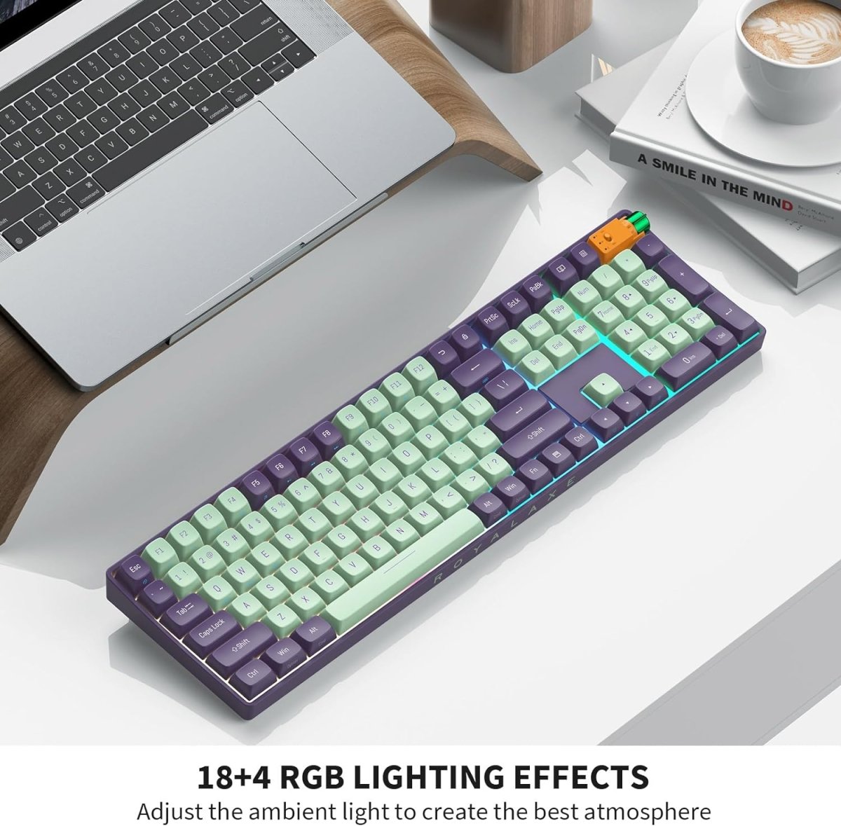 Wireless Mechanical Keyboard Hot Swappable Wireless RGB, PBT Keycaps - Keys Caps