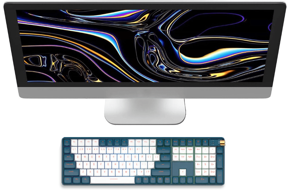 Wireless Mechanical Keyboard Hot Swappable Wireless RGB, PBT Keycaps - Keys Caps