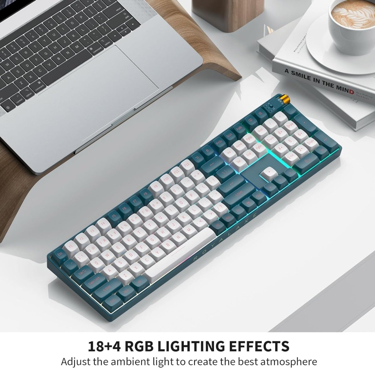 Wireless Mechanical Keyboard Hot Swappable Wireless RGB, PBT Keycaps - Keys Caps