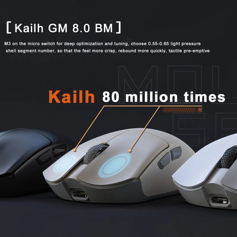 Wireless Mouse Gaming Esports 2.4G Type - C Slim Rechargeable Silence - Keys Caps