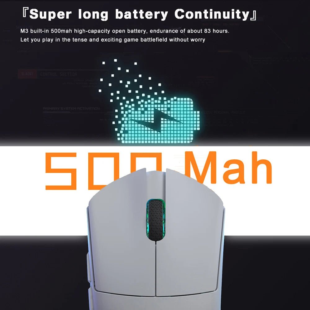 Wireless Mouse Gaming Esports 2.4G Type - C Slim Rechargeable Silence - Keys Caps