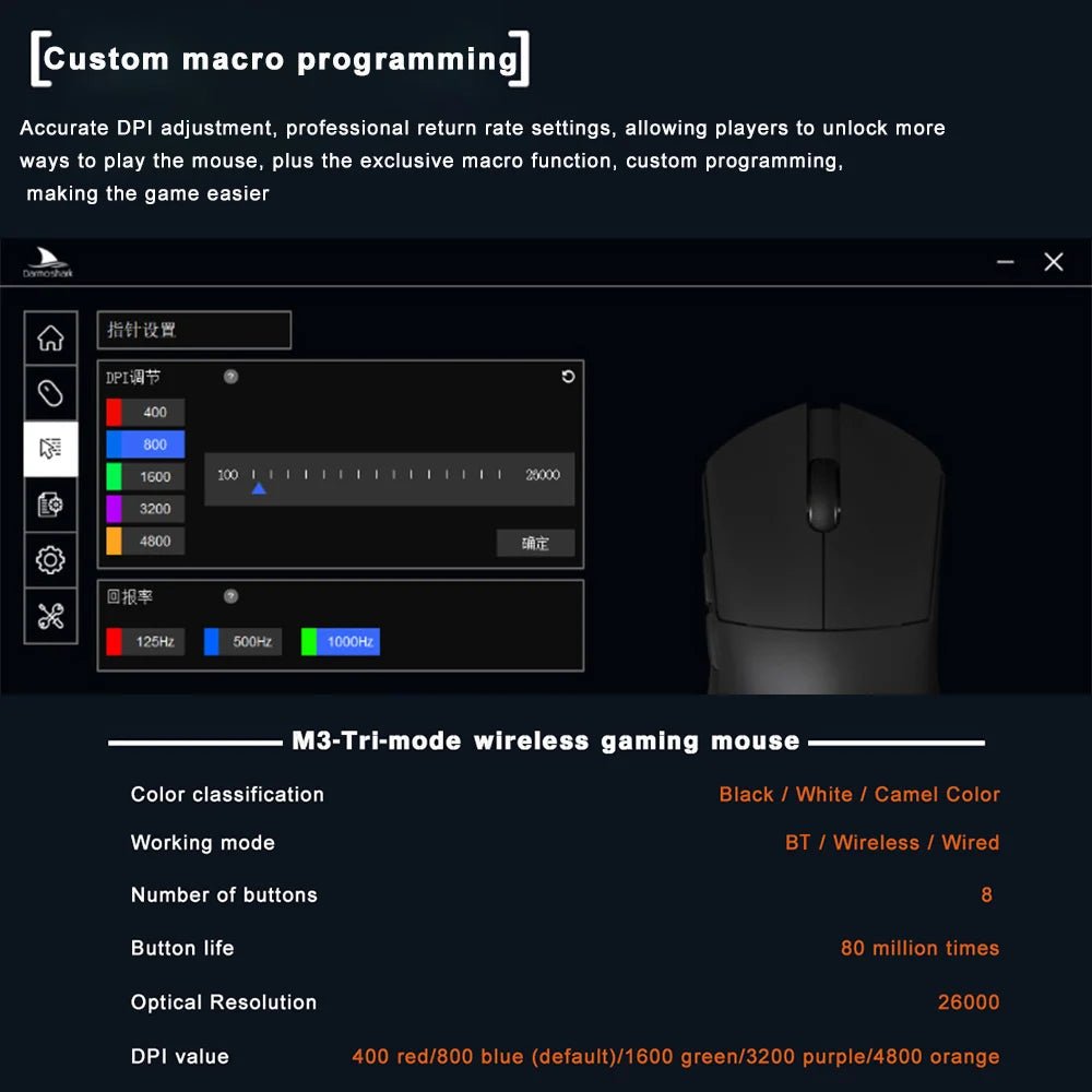 Wireless Mouse Gaming Esports 2.4G Type - C Slim Rechargeable Silence - Keys Caps