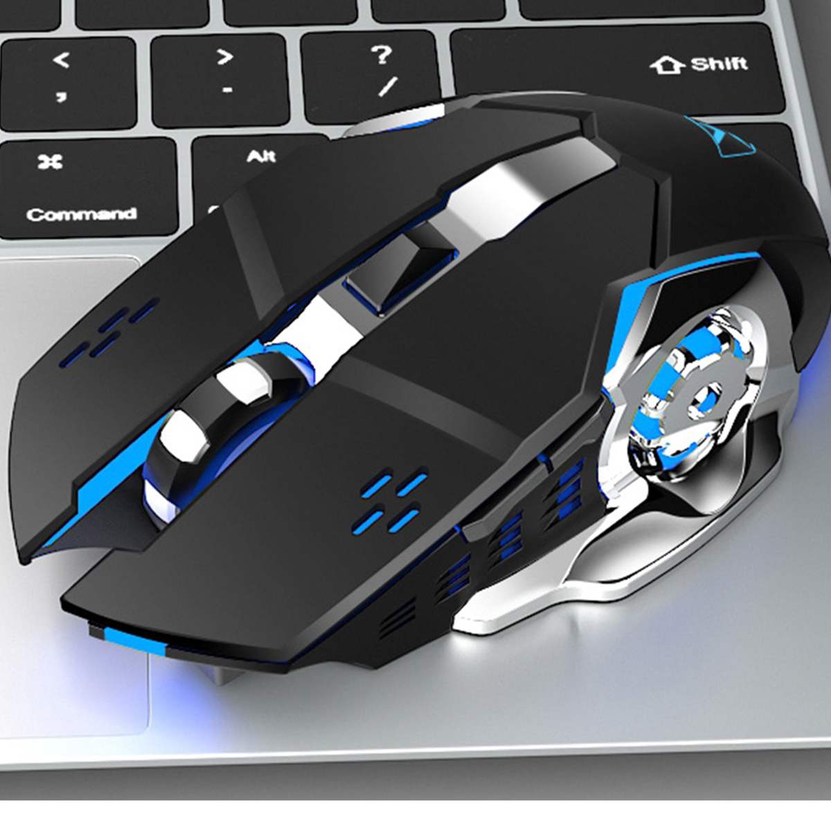 Wireless Gaming Keyboard  Mouse and Large RGB Mouse Pad - KeysCaps