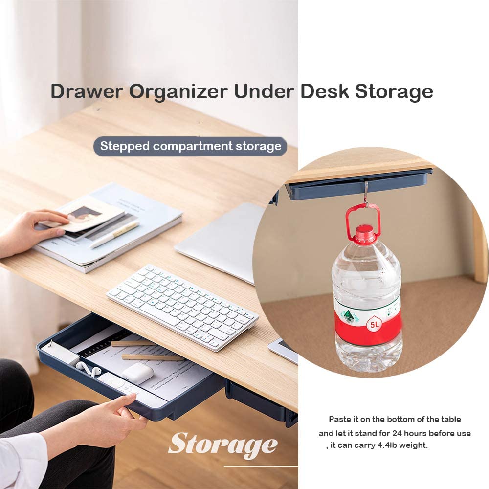 Under Desk Drawer Storage Box For Office - KeysCaps