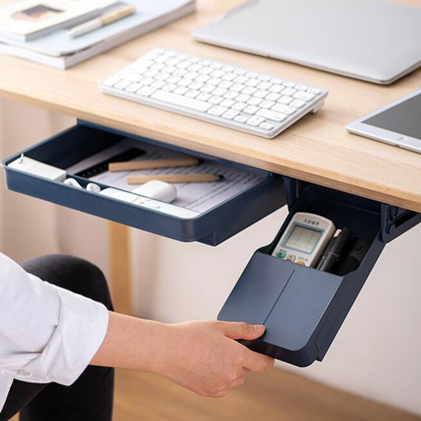 Under Desk Drawer Storage Box For Office - KeysCaps