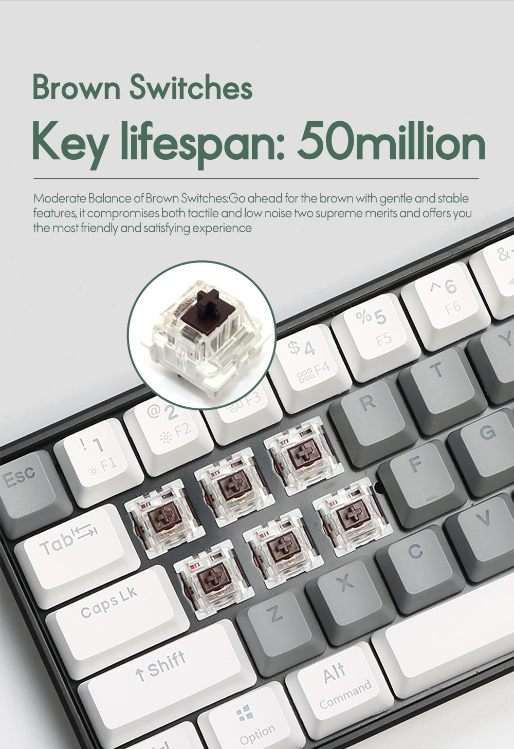 Portable Gaming Wireless Mechanical Bluetooth Keyboard - KeysCaps