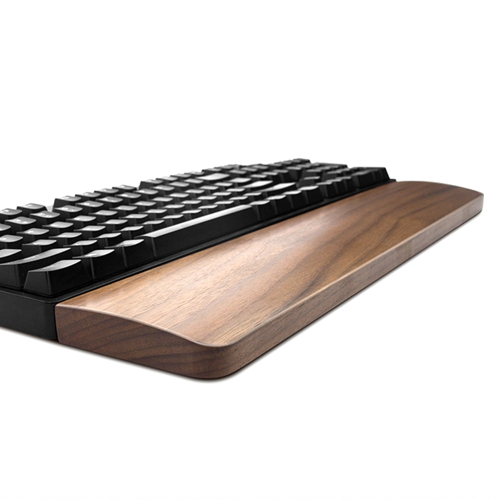 Wooden Keyboard Wrist Rest Ergonomic Gaming Desk Wrist Pad Support - KeysCaps