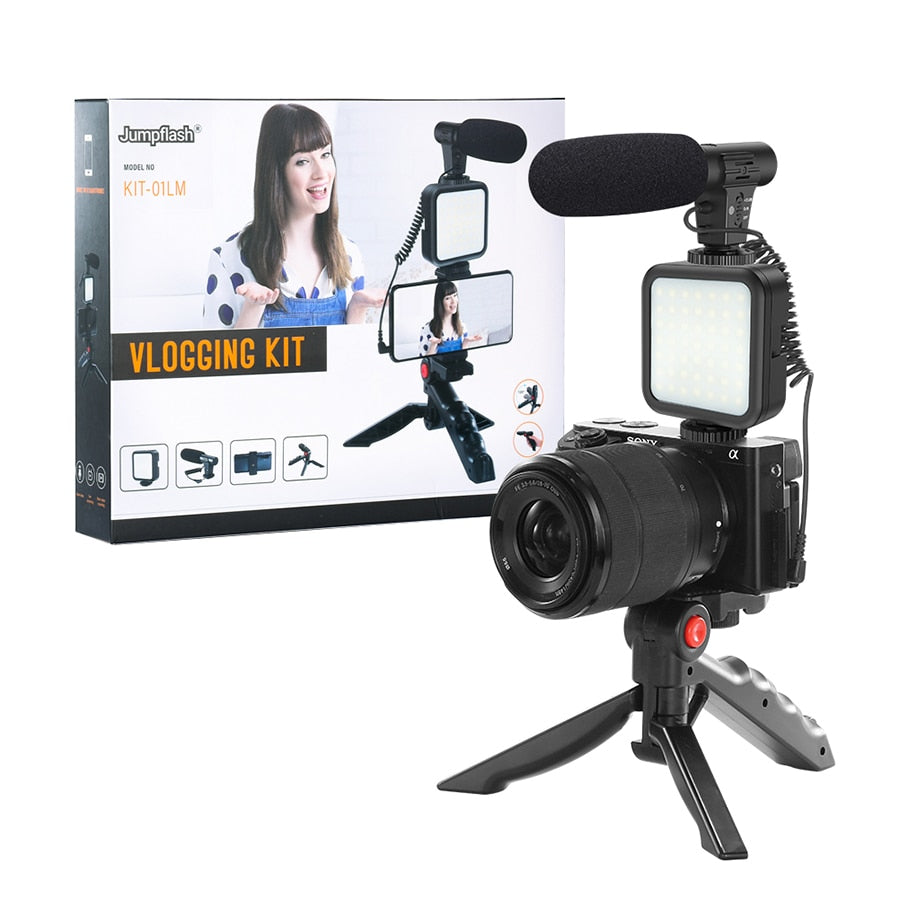 Profession Self Studio Vlog Tripod Kit Vlogging Photography with Smartphone Video Studio Recording Handle - KeysCaps
