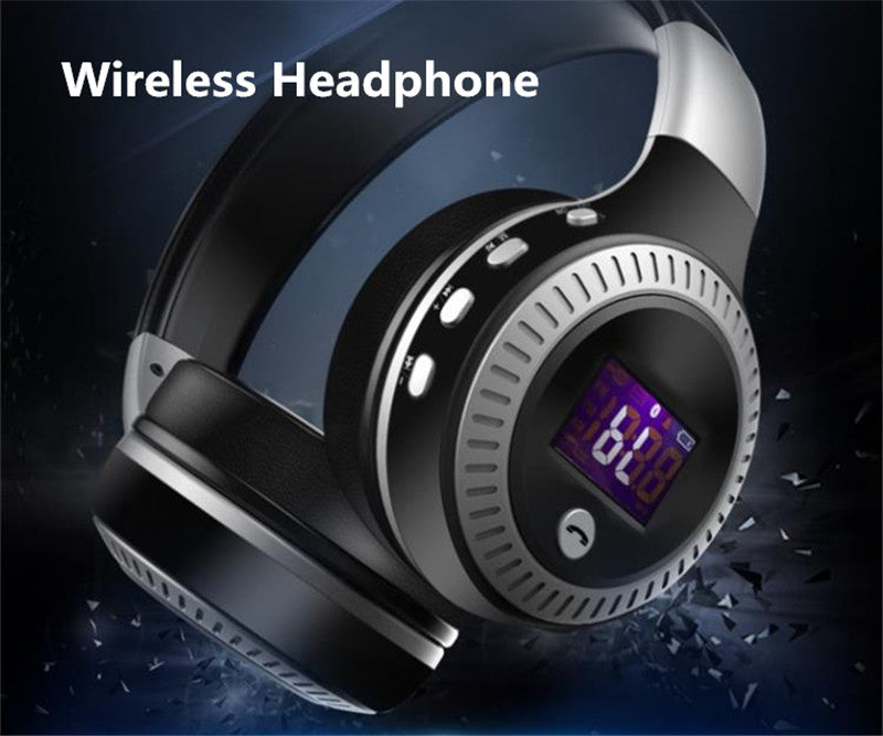 Wireless Headphones LCD Display with Mic - KeysCaps