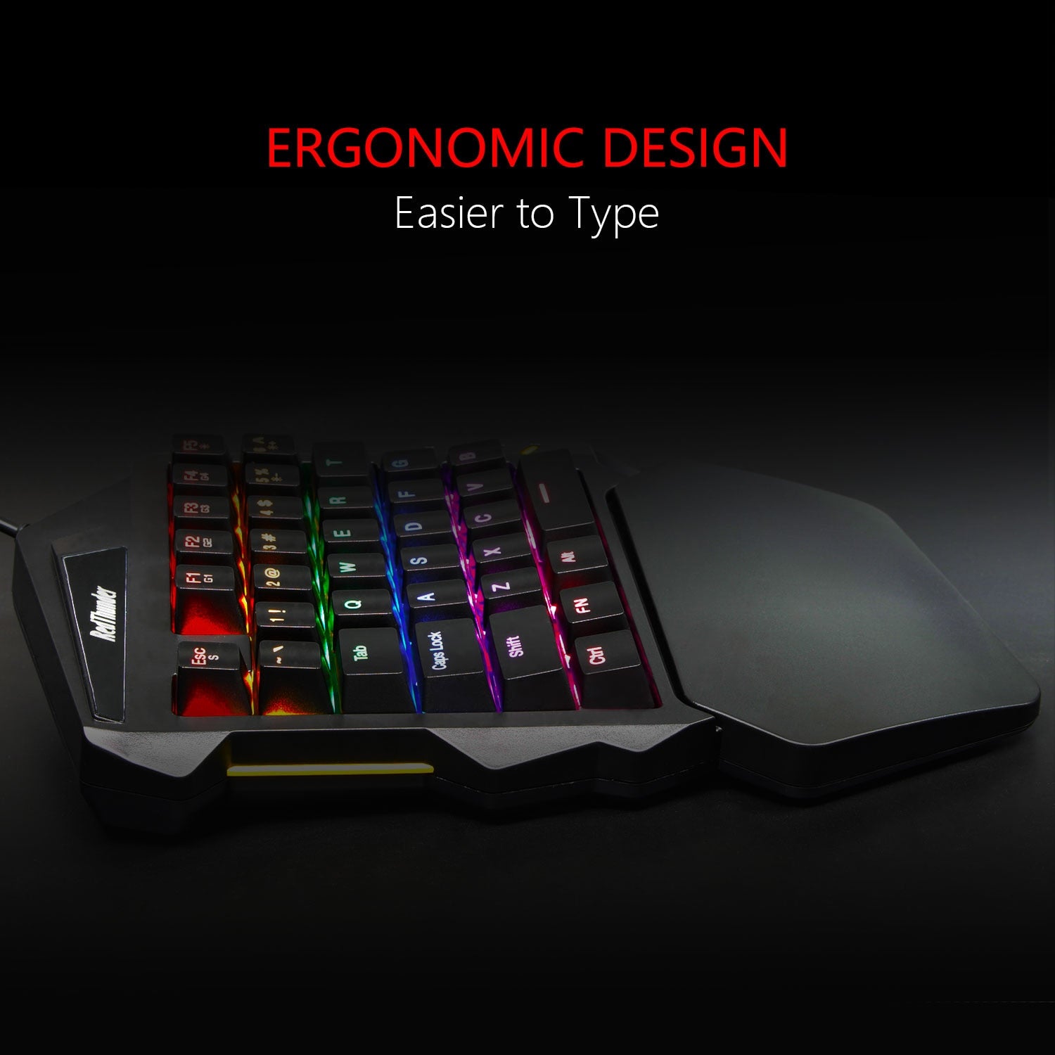 Bluetooth One-Handed RGB Mechanical Gaming Keyboard - KeysCaps