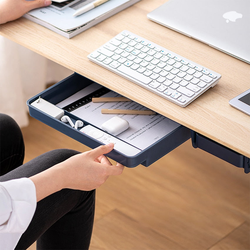 Under Desk Drawer Storage Box For Office - KeysCaps