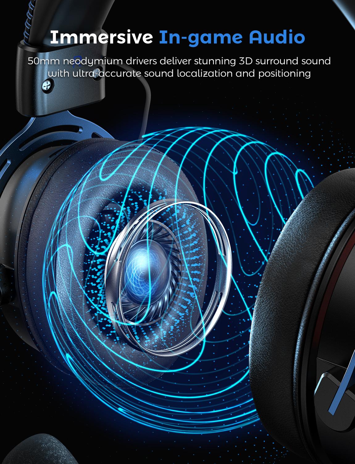 Wired Gaming Headset Surround Gaming Headphones - KeysCaps
