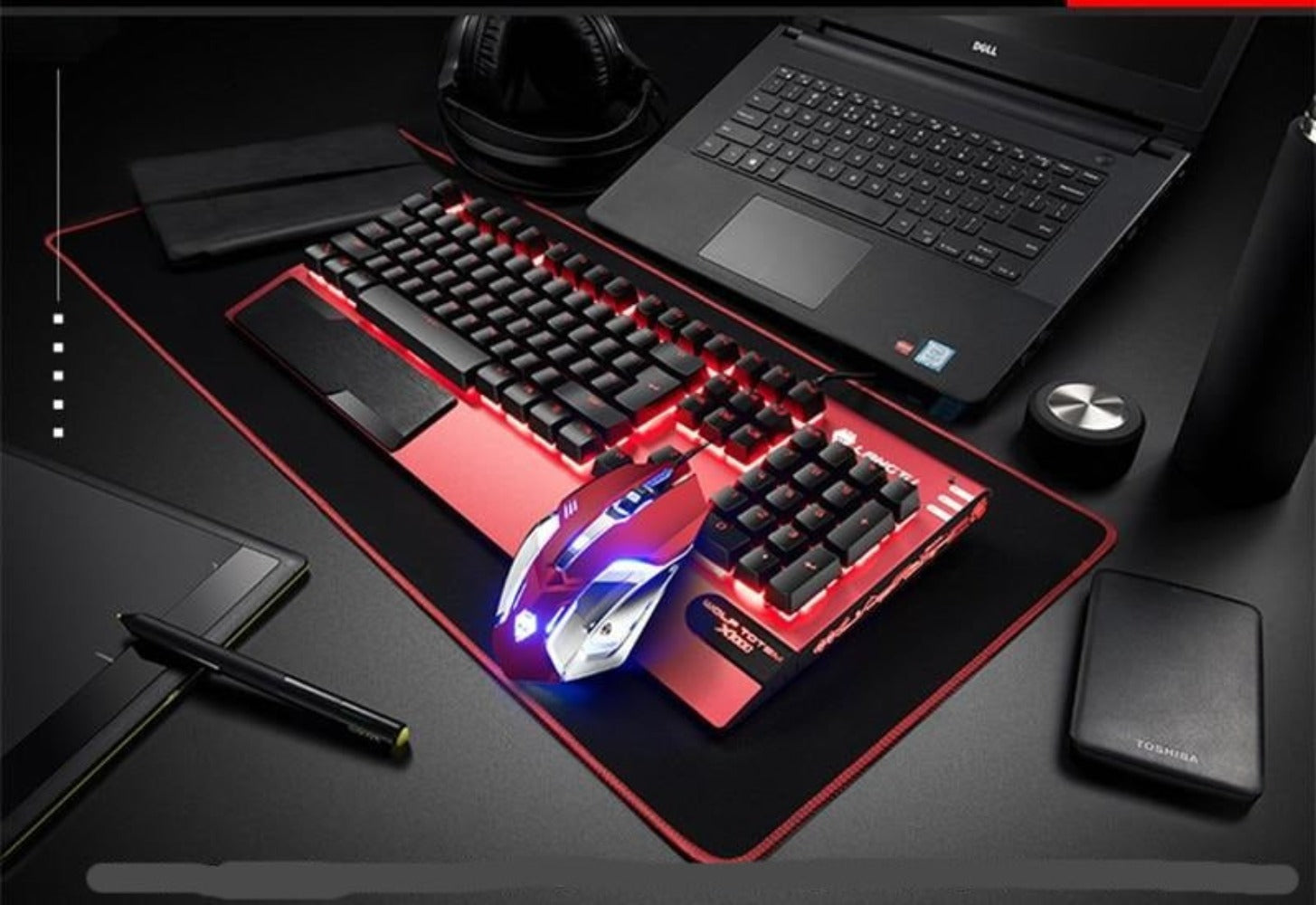 Mechanical Keyboard, Mouse With Gaming Headset  USB Wired - KeysCaps