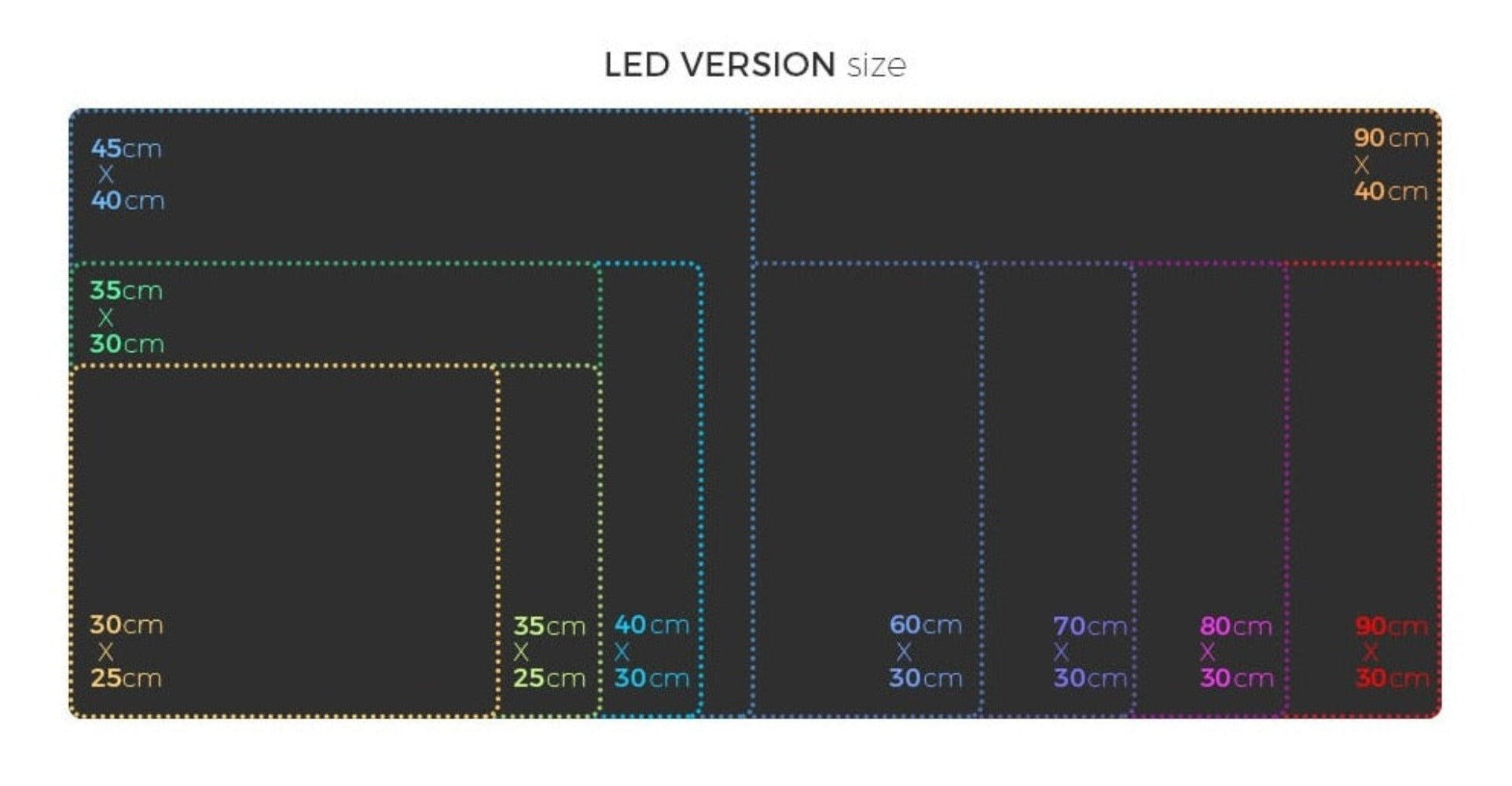Waterproof RGB Gaming Mouse Pad Multi size - KeysCaps