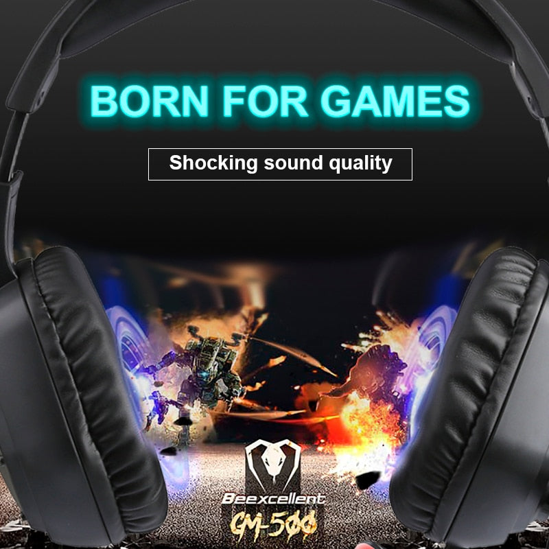 LED Gaming Bass Headset with Microphone - KeysCaps