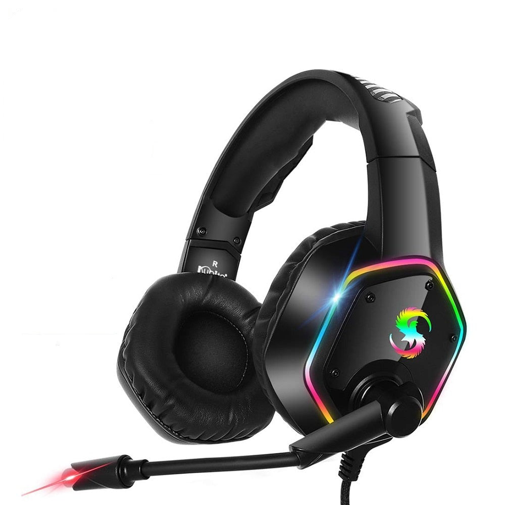 LED Gaming Bass Headset with Microphone - KeysCaps