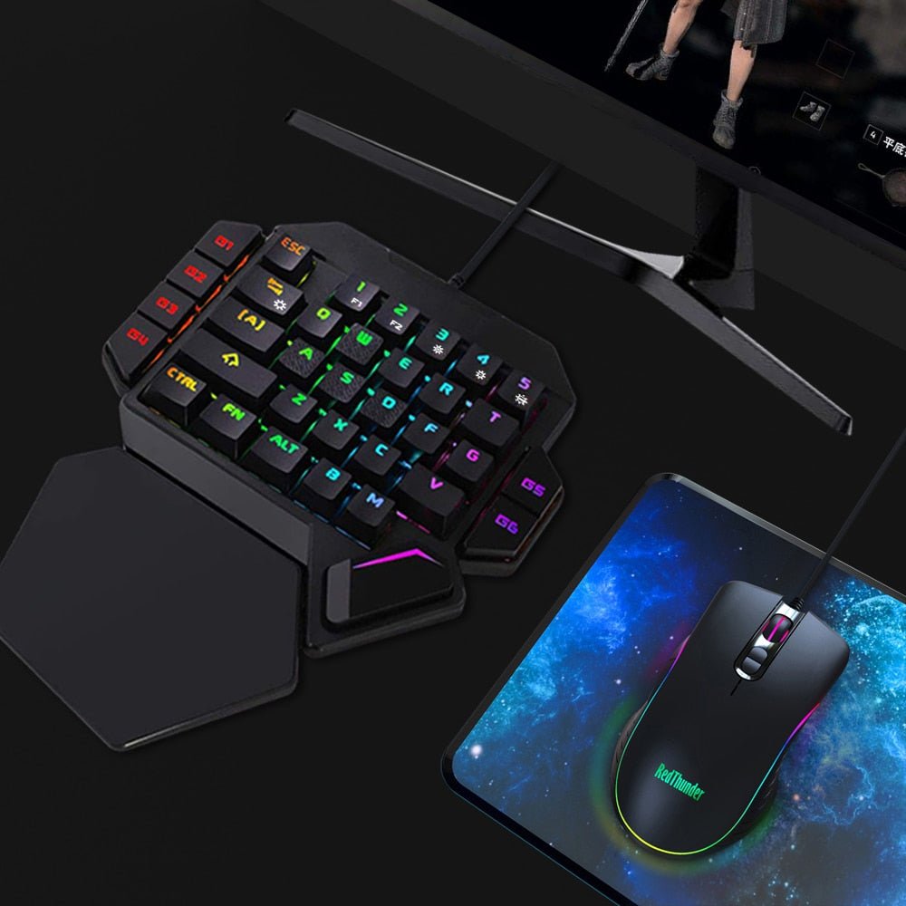 Bluetooth One - Handed RGB Mechanical Gaming Keyboard - Keys Caps