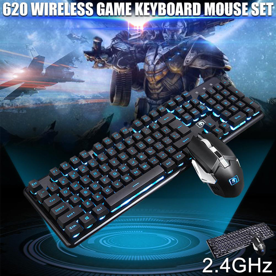Recharging Wireless Gaming Mechanical Keyboard with Wireless Mouse - KeysCaps