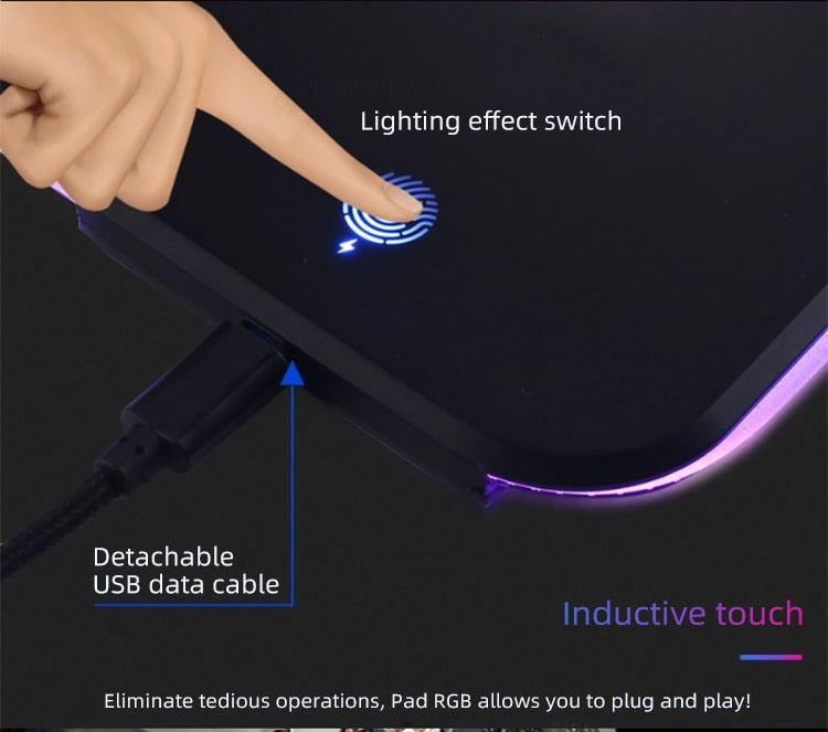 Wireless Charging RGB Gaming Mouse Pad - KeysCaps