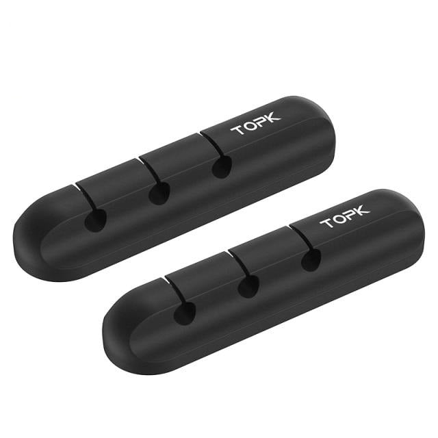 Cable Organizer Silicone USB Cable Winder Desktop Tidy Management Clips Cable Holder - Keys Caps