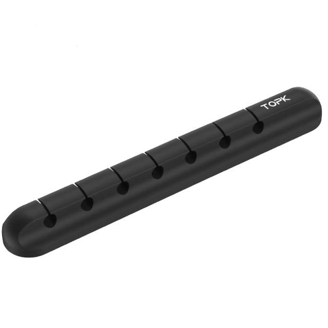 Cable Organizer Silicone USB Cable Winder Desktop Tidy Management Clips Cable Holder - Keys Caps