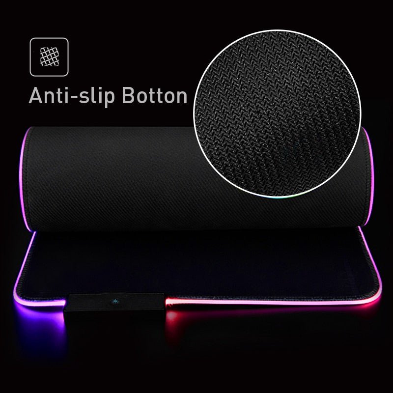 Colorful RGB Gaming Anti - slip Natural Rubber HUB 4 USB Ports Mousepad - Keys Caps