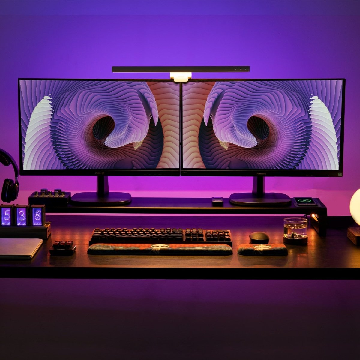 Dual Monitor Stand Holder - Keys Caps