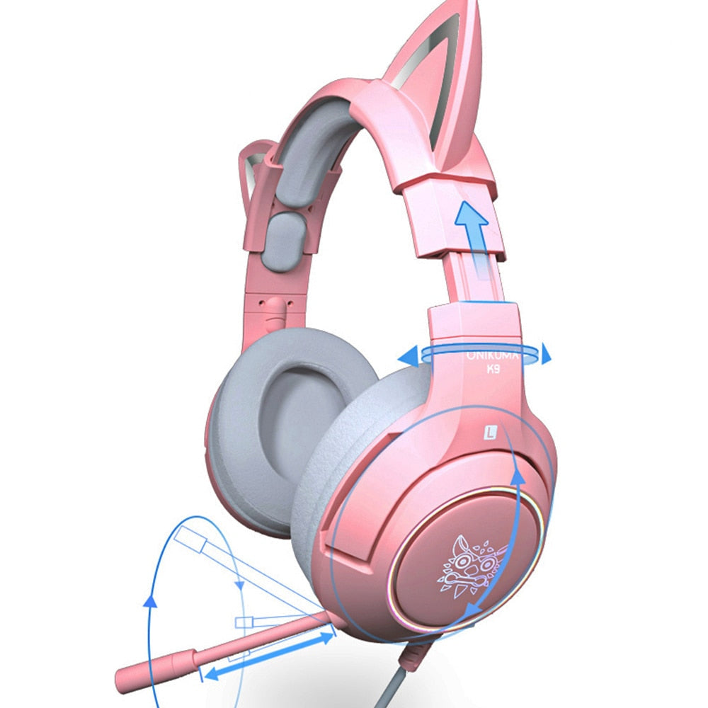 RGB Gaming 7.1 Stereo noise reduction Headphones - KeysCaps