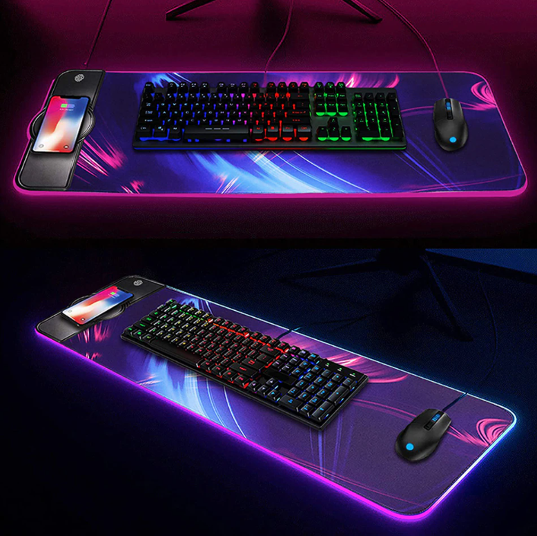 Wireless Charging RGB Gaming Mouse Pad - KeysCaps